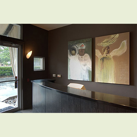 Original paintings in lobby area